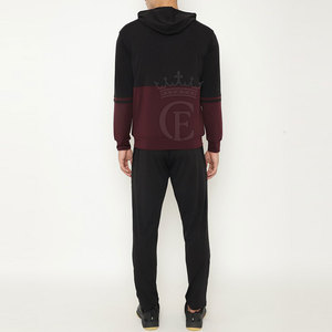 ชุดวอร์มสองชิ้นสำหรับผู้ชายผ้าคอตตอน100% เป็นมิตรต่อสิ่งแวดล้อมสีพื้น - Product Image 4