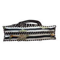 Sac fourre-tout léger et élégant en coton 100% imprimé à la main, motif floral palmier, écologique, idéal pour les voyages et le shopping, avec fermeture éclair