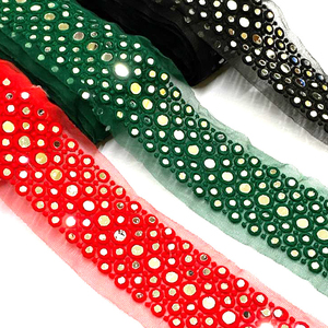 ผ้าลูกไม้ปักลายดอกไม้สีสันสดใสคุณภาพสูงแบบกำหนดเอง  ขายดีสำหรับเสื้อผ้า รองเท้า และกระเป๋า - Product Image 1