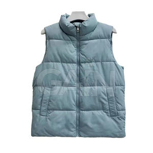 Chaleco de burbujas con logotipo personalizado OEM, chaqueta acolchada cálida más vendida, chaleco acolchado de color sólido - Product Image 1