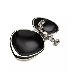 Bol à trempette en métal de nouvelle conception avec vaisselle en aluminium fini noir Bol à dessert de pièce maîtresse de service pour aliments et collations - Product Image 6