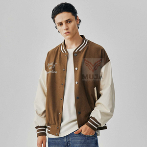 Chaqueta Universitaria al por Mayor |   Mangas de Cuero con Cuerpo de Lana - Product Image 4