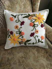 Fleur papillon taie d'oreiller canapé décoratif housse de coussin personnalisé King Size coton tissu soie remplissage chaud mode jeter oreiller - Product Image 4