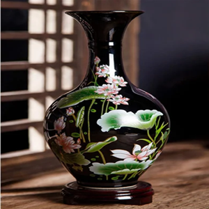 Florero de cerámica hecho a mano indio de lujo pintado, decoración del hogar, oficina y Hotel, diseño moderno, cerámica elegante, venta al por mayor - Product Image 3