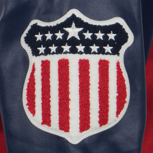 OEM por encargo Letterman cuerpo de lana mangas de cuero bordado Chenille parches Varsity chaqueta Letterman chaqueta de béisbol - Product Image 4