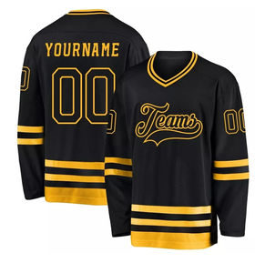 Ensemble de maillots de Hockey sur glace personnalisés de haute qualité Quantité en vrac 100% Polyester Respirant Séchage rapide Nom de l'équipe personnalisé - Product Image 4