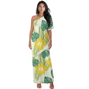 Trên Bán Polynesian Tribal Floral Thiết Kế Đảo Phong Cách Puletasi In Trên Nhu Cầu Tắt Vai 2 Mảnh Polynesian Ăn Mặc Cho Phụ Nữ - Product Image 3