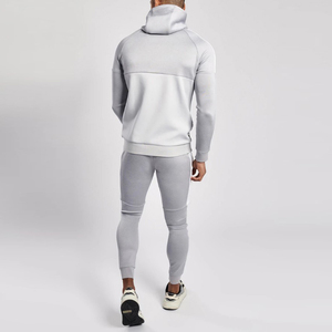 Venta al por mayor de ropa deportiva para hombre con capucha 2 1 Jogger Set Logotipo personalizado Cremallera Chándales Transpirable Tallas grandes Impresión de contraste de secado rápido - Product Image 4