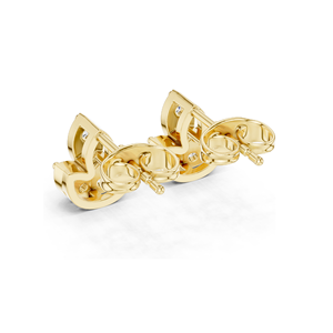 ต่างหูเพชรทรงดอกไม้ 0.36 กะรัต เพชรแล็บคัท ความใส VVS-VS ทอง 18KT, 14KT, 10KT และเงิน 925 ทองชมพู ทองเหลือง ทองขาว - Product Image 5