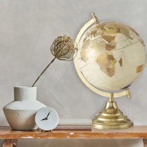 Boltze hogar hecho a mano oro blanco mundo mapa decorativo escritorio globo Art Deco Metal artesanía mundo mapa decorativo hogar Oficina accesorio - Product Image 6