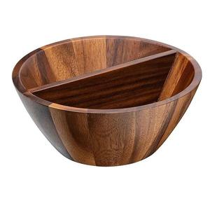 Bol à salade en bois de forme ronde à compartiment Designer Bol à soupe en gros Forme ronde Designer Bol de service en bois de luxe - Product Image 1