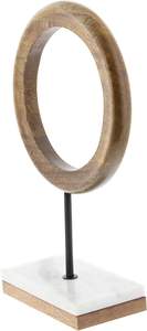 Escultura circular con bajo de mármol Centro de mesa decorativo para el hogar Vajilla Acentos - Product Image 2