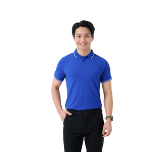 Polo de sport en mélange de polyester à col bloqué pour hommes 95/5 à la mode durable bon prix en vrac en gros expédition rapide. - Product Image 2