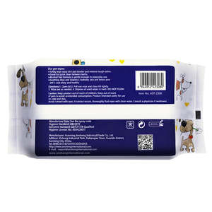 100 lingettes humides douces et efficaces pour animaux de compagnie, solution nettoyante douce pour des soins efficaces des animaux - Product Image 2