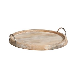 Bandeja de madera de calidad de exportación con forma redonda y mango Bandejas de madera para servir a la venta por DISEÑOS ELEGANTES - Product Image 6