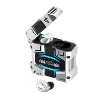 Casque gamer sans fil M45 TWS V5.3 True Wireless Stereo à faible latence avec batterie externe, mini écouteurs sans fil pour jeux et écouteurs intra-auriculaires