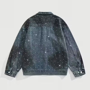 Chaqueta de Lona para Hombre, Diseño de Moda 2025, Alta Calidad, Delgada, Transpirable, Personalizada con Pedrería, Precio al por Mayor - Product Image 5