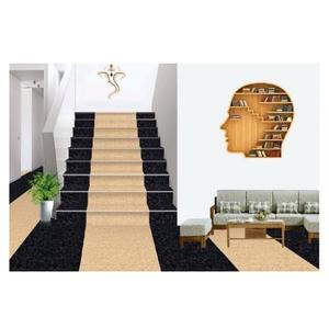 กระเบื้องพอร์ซเลนแบบขั้นบันไดขนาด20x120ซม. ดีไซน์หรูหราสำหรับบันไดส่งออกจากอินเดีย - Product Image 1