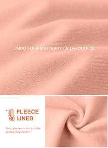 Sudadera con Capucha de Felpa Color Durazno para Mujer, Suave y Cálida, Manga Larga, Bolsillo Tipo Canguro, Opción de Logotipo Personalizado, Ropa Casual Cómoda y Transpirable en la Parte Delantera - Product Image 5