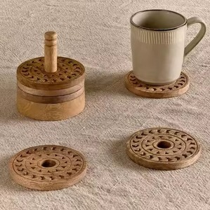 Posavasos de madera de hermoso diseño con diseño de corte por láser para mesa de comedor, Mostrador de cocina, decoración de mostrador de escritorio de oficina - Product Image 2