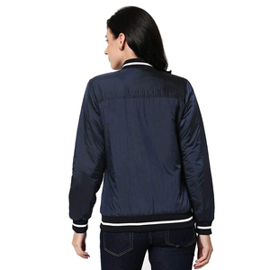 Chaqueta Bomber para Mujer con Logotipo Personalizado, Precio de Fábrica al por Mayor, Nueva Moda, Ajuste Entallado, Tejido de Algodón, ODM OEM - Product Image 2