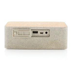 Eco-Friendly Smart Home <b>Wireless</b> Charger Speaker with Fiber Wheat Convenient and Sustainable Gadgets - Product Image 5
