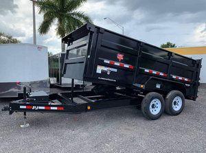 Remolque agrícola/dump PJ 7x16 de alta gama con laterales de 4' de altura en venta a bajo precio - Product Image 2