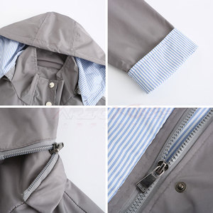 Chaqueta de lluvia con capucha para exteriores impermeable para mujer, cortavientos, transpirable, chaquetas de invierno para lluvia - Product Image 5