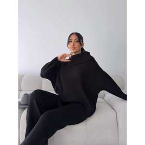 ชุดเสื้อสเวตเตอร์คอปกถักสำหรับผู้หญิง คอลเลกชัน 1555 - Product Image 3