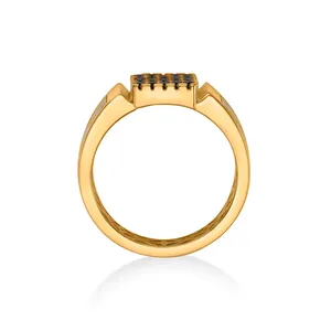 Bague en acier inoxydable plaqué or 18 carats pour homme Noble Circle - Product Image 5