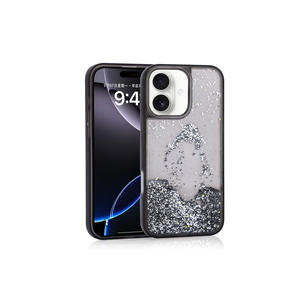 Funda Transparente de Silicona de Lujo Netzy para iPhone 16 XS 7 Plus A53 - Plateada con Brillantina, Suave y Resistente a Impactos - Product Image 2