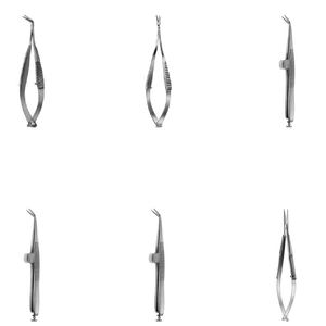 Ciseaux micro Vannas, ciseaux angulaires de 8 cm, ciseaux Iris Wecker, acier inoxydable, fabriqués par Noyes, ciseaux Iris - Product Image 1