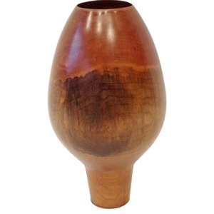 Nouveauté : Vase en bois de noyer à motif floral, style classique, finition bicolore, vaisselle - Product Image 1
