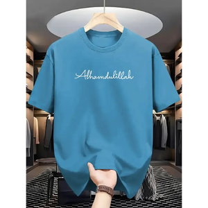 T-shirt unisexe en coton confortable, coupe oversize, manches courtes, épaules tombantes, imprimé DTF 200g, dernière collection été 2026 - Product Image 1