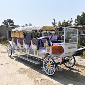 Carruaje de caballos real eléctrico de 4 ruedas para bodas, estilo europeo, calabaza, turismo escénico, recogida en el hotel, 4-6 personas - Product Image 2