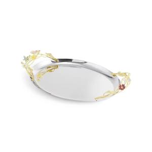 Bandeja de Diseño Elegante y Ecológica con Asas Florales para Decoración de Mesa en Hogar y Hotel, Apta para Lavavajillas, Precio Bajo - Product Image 1