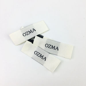 Clothing Satin Neck Tag Custom Tshirt Damask Size <b>Labels</b> Clothing Straight Cut Sewing on Woven <b>Labels</b> for Clothes - Product Image 3