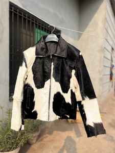 Chaqueta de Cuero Vacuno de Alta Calidad, Nueva, al por Mayor, Chaqueta Americana de Cuero Vacuno, Chaqueta de Cuero Genuino para Hombre - Product Image 3