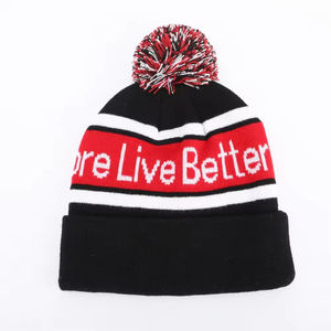 Bonnet d'hiver unisexe en tricot plat respirant imperméable avec logo personnalisé en acrylique, design tendance 2026 - Product Image 2