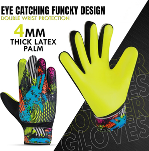 Gants de gardien de but de football fabriqués en usine professionnelle, cuir, tissu respirant, fermeture à crochets et boucles, unisexe, vente en gros OEM - Product Image 3