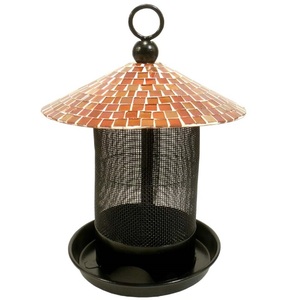 Copper Finished Metal Bird Feeder Mash Screen With Hanging <b>Hook</b> for Indoor <b>Outdoor</b> Balcony Garden Hanging Decorative - Product Image 5