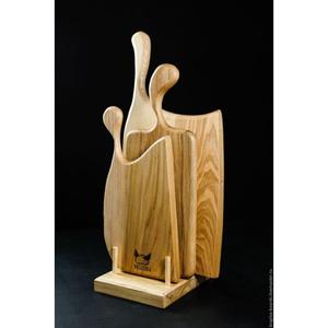 Tabla de cortar de madera natural de origen sostenible, tabla de cortar acabada con diseño de cuadros Premium de primera calidad - Product Image 5
