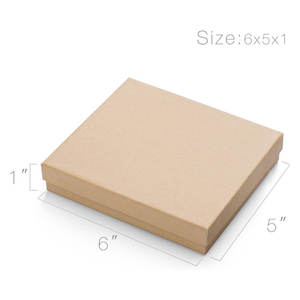 กล่องของขวัญเครื่องประดับพร้อมฝากระดาษคราฟท์กล่องผ้าฝ้ายสีน้ำตาลสำหรับสร้อยคอและกำไลจำนวนมาก - Product Image 6