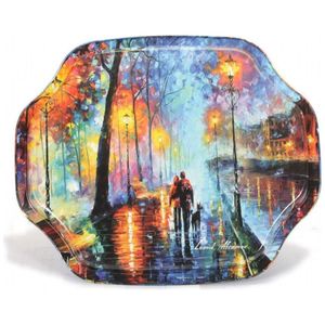 Afremov-Plateau à Fruits Rectangulaire en Métal Fantaisie pour Cuisine et Salle à Manger en Aluminium, Modèle Moderne Venise 285x400mm - Product Image 2