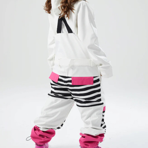 กางเกงสกีแบบมีฉนวนกันความหนาว กางเกงสกีแบบมีสายเอี๊ยมสำหรับผู้ชายขายส่ง และกางเกงเอี๊ยมสำหรับผู้หญิง กางเกงคาร์โก้ผู้หญิง ชุดเอี๊ยมผู้หญิง สไตล์ใหม่ กางเกงสำหรับเล่นหิมะ - Product Image 2