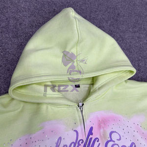 Taille confortable imprimé sur mesure le plus demandé sweat à capuche à fermeture éclair Puff Printed fabriqué en usine prix bon marché sweats à capuche pour hommes - Product Image 6