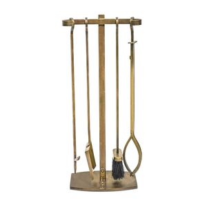 Ensemble d'outils de cheminée en laiton haut avec construction sûre de la chaleur et look intemporel parfait pour les foyers ouverts et la décoration de chambre classique - Product Image 3