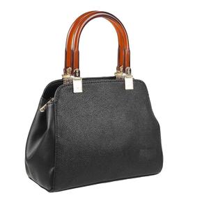 New Elegant <b>Women's</b> Genuine Leather <b>Satchel</b> <b>Bag</b> Classy Handbags with Button Decoration Zipper Closure Available at Low Prices - Product Image 1