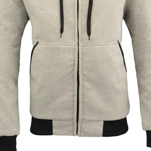Vente en gros de sweats à capuche 100% coton avec fermeture éclair, personnalisés, décontractés, d'hiver, unis, teints, coupe-vent, avec broderie, fabrication en usine - Product Image 5