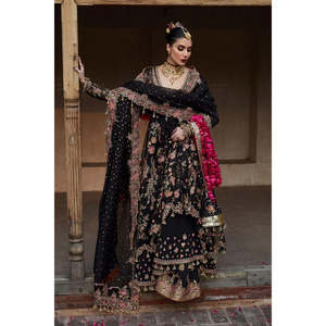 Hussain Rehar Edición de Lujo Formal '25-PATHAAR TC-1355 Vestido Anarkali Lehenga Choli de Seda, Salwar Sari Pakistaní - Product Image 4